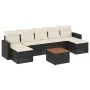 8-piece garden sofa set and black synthetic rattan cushions by , Garden sets - Ref: Foro24-3256581, Price: 429,34 €, Discount: %