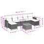 8-piece garden sofa set and black synthetic rattan cushions by , Garden sets - Ref: Foro24-3256581, Price: 434,66 €, Discount: %