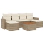 7-piece garden sofa set and beige synthetic rattan cushions by , Garden sets - Ref: Foro24-3256576, Price: 487,47 €, Discount: %