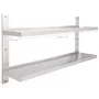 Floating wall shelf 2 levels stainless steel 150x30 cm by vidaXL, Shelves and shelves - Ref: Foro24-51049, Price: 142,96 €, D...