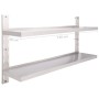 Schwebendes Wandregal 2 Ebenen aus Edelstahl 150x30 cm von vidaXL, Regale und Regale - Ref: Foro24-51049, Preis: 168,46 €, Ra...