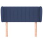 Cabecero de tela azul 103x23x78/88 cm