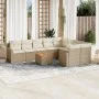 Gartensofa-Set mit beigen Kissen, 10-teilig, synthetisches Rattan von , Gartensets - Ref: Foro24-3256611, Preis: 683,59 €, Ra...