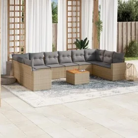 Garden sofa set with beige cushions mix 11 pieces PE rattan by , Garden sets - Ref: Foro24-3256626, Price: 693,48 €, Discount: %