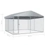 Outdoor kennel with roof 382x382x225 cm by vidaXL, Dog kennels and fences - Ref: Foro24-145029, Price: 474,60 €, Discount: %