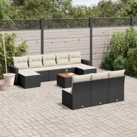 11-piece garden sofa set and black synthetic rattan cushions by , Garden sets - Ref: Foro24-3256658, Price: 573,73 €, Discoun...