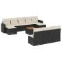 11-teilige Gartensofagarnitur und schwarze synthetische Rattankissen von , Gartensets - Ref: Foro24-3256658, Preis: 560,56 €,...