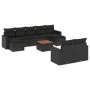 Garden sofa set 10 pieces with black synthetic rattan cushions by , Garden sets - Ref: Foro24-3256664, Price: 646,19 €, Disco...