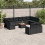 Garden sofa and cushion set 13 pieces black synthetic rattan by , Garden sets - Ref: Foro24-3256685, Price: 847,81 €, Discoun...