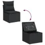 Gartensofa- und Kissenset 13-teilig aus schwarzem synthetischem Rattan von , Gartensets - Ref: Foro24-3256685, Preis: 823,42 ...