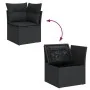 Gartensofa- und Kissenset 13-teilig aus schwarzem synthetischem Rattan von , Gartensets - Ref: Foro24-3256685, Preis: 823,42 ...