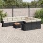 Gartensofa-Set 12-teilig mit schwarzen synthetischen Rattankissen von , Gartensets - Ref: Foro24-3256679, Preis: 746,90 €, Ra...