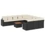Gartensofa-Set 12-teilig mit schwarzen synthetischen Rattankissen von , Gartensets - Ref: Foro24-3256679, Preis: 723,19 €, Ra...