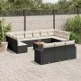 14-teiliges Gartensofa-Set mit schwarzen synthetischen Rattankissen von , Gartensets - Ref: Foro24-3256693, Preis: 812,39 €, ...