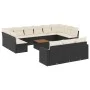 14-teiliges Gartensofa-Set mit schwarzen synthetischen Rattankissen von , Gartensets - Ref: Foro24-3256693, Preis: 812,39 €, ...