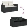 Garden sofa and cushion set 13 pieces black synthetic rattan by , Garden sets - Ref: Foro24-3256756, Price: 775,09 €, Discoun...