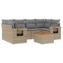 Garden sofa set with beige cushions mix 7 pieces PE rattan by , Garden sets - Ref: Foro24-3256794, Price: 496,41 €, Discount: %