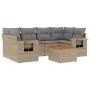 Garden sofa set with beige cushions mix 7 pieces PE rattan by , Garden sets - Ref: Foro24-3256794, Price: 478,23 €, Discount: %