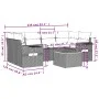 Garden sofa set with beige cushions mix 7 pieces PE rattan by , Garden sets - Ref: Foro24-3256794, Price: 478,23 €, Discount: %