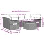 Gartensofa-Set mit beigem Kissenmix, 7-teilig aus PE-Rattan von , Gartensets - Ref: Foro24-3256794, Preis: 496,41 €, Rabatt: %