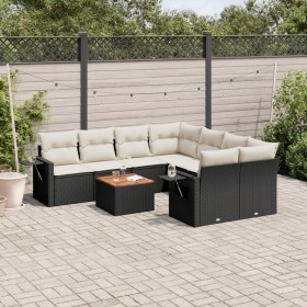 8-piece garden sofa set and black synthetic rattan cushions by , Garden sets - Ref: Foro24-3256819, Price: 546,35 €, Discount: %