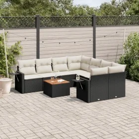 8-piece garden sofa set and black synthetic rattan cushions by , Garden sets - Ref: Foro24-3256819, Price: 536,82 €, Discount: %