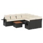 8-teiliges Gartensofa-Set und schwarze synthetische Rattankissen von , Gartensets - Ref: Foro24-3256819, Preis: 546,35 €, Rab...