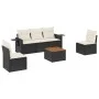 6-piece garden sofa set and black synthetic rattan cushions by , Garden sets - Ref: Foro24-3256833, Price: 340,60 €, Discount: %
