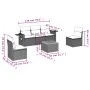 6-piece garden sofa set and black synthetic rattan cushions by , Garden sets - Ref: Foro24-3256833, Price: 340,60 €, Discount: %