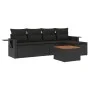 6-piece garden sofa set and black synthetic rattan cushions by , Garden sets - Ref: Foro24-3256867, Price: 393,47 €, Discount: %
