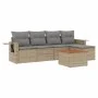 Garden sofa set with beige cushions mix 6 pieces PE rattan by , Garden sets - Ref: Foro24-3256871, Price: 380,62 €, Discount: %
