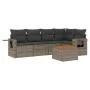 6-piece garden furniture set and gray synthetic rattan cushions by , Garden sets - Ref: Foro24-3256886, Price: 381,13 €, Disc...
