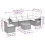 Gartensofa-Set mit beigem Kissenmix, 7-teilig aus PE-Rattan von , Gartensets - Ref: Foro24-3256920, Preis: 454,94 €, Rabatt: %
