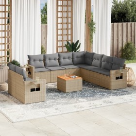 Garden sofa set with beige cushions 10 pieces synthetic rattan by , Garden sets - Ref: Foro24-3256962, Price: 705,99 €, Disco...