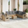 Garden sofa set with beige cushions 10 pieces synthetic rattan by , Garden sets - Ref: Foro24-3256962, Price: 714,93 €, Disco...