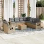 Garden sofa set with beige cushions 10 pieces synthetic rattan by , Garden sets - Ref: Foro24-3256962, Price: 683,36 €, Disco...