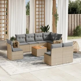 Garden sofa set with beige cushions mix 9 pieces PE rattan by , Garden sets - Ref: Foro24-3256934, Price: 568,52 €, Discount: %