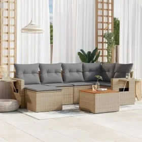 Garden sofa set with beige cushions mix 7 pieces PE rattan by , Garden sets - Ref: Foro24-3256997, Price: 465,80 €, Discount: %