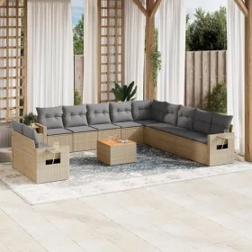 Garden sofa set with beige cushions mix 12 pieces PE rattan by , Garden sets - Ref: Foro24-3256976, Price: 834,03 €, Discount: %