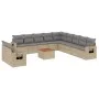 Gartensofa-Set mit beigem Kissenmix, 12-teilig aus PE-Rattan von , Gartensets - Ref: Foro24-3256976, Preis: 834,03 €, Rabatt: %