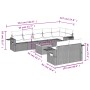 Gartensofa-Set mit beigem Kissenmix, 9-teilig aus PE-Rattan von , Gartensets - Ref: Foro24-3256983, Preis: 657,59 €, Rabatt: %