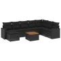 8-teiliges Gartensofa-Set und schwarze synthetische Rattankissen von , Gartensets - Ref: Foro24-3257028, Preis: 562,63 €, Rab...