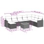 8-piece garden sofa set and black synthetic rattan cushions by , Garden sets - Ref: Foro24-3257028, Price: 570,09 €, Discount: %