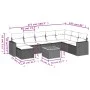 8-teiliges Gartensofa-Set und schwarze synthetische Rattankissen von , Gartensets - Ref: Foro24-3257028, Preis: 562,63 €, Rab...