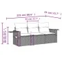 Gartensofa-Set mit Kissen, 3-teilig, schwarzes synthetisches Rattan von , Gartensets - Ref: Foro24-3252192, Preis: 256,07 €, ...