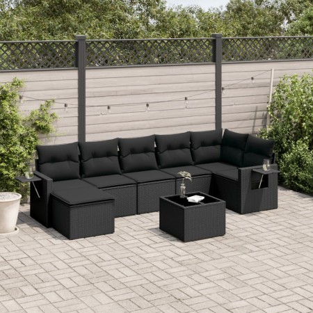 8-teiliges Gartensofa-Set und schwarze synthetische Rattankissen von , Gartensets - Ref: Foro24-3252822, Preis: 518,59 €, Rab...