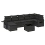 8-teiliges Gartensofa-Set und schwarze synthetische Rattankissen von , Gartensets - Ref: Foro24-3252822, Preis: 541,27 €, Rab...
