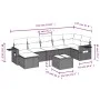 8-teiliges Gartensofa-Set und schwarze synthetische Rattankissen von , Gartensets - Ref: Foro24-3252822, Preis: 541,27 €, Rab...