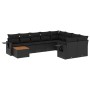 Gartensofa-Set, 10-teilig, schwarze Kissen aus synthetischem Rattan von , Gartensets - Ref: Foro24-3257056, Preis: 665,44 €, ...