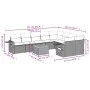 10-piece garden sofa set with gray synthetic rattan cushions by , Garden sets - Ref: Foro24-3257054, Price: 611,46 €, Discoun...
